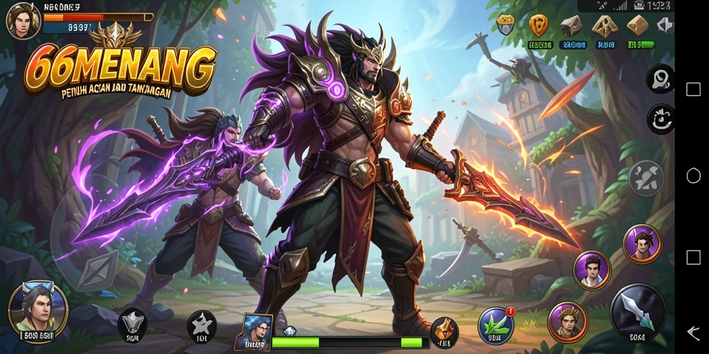 Screenshot gameplay 66MENANG menampilkan pertarungan seru dan aksi mendebarkan.