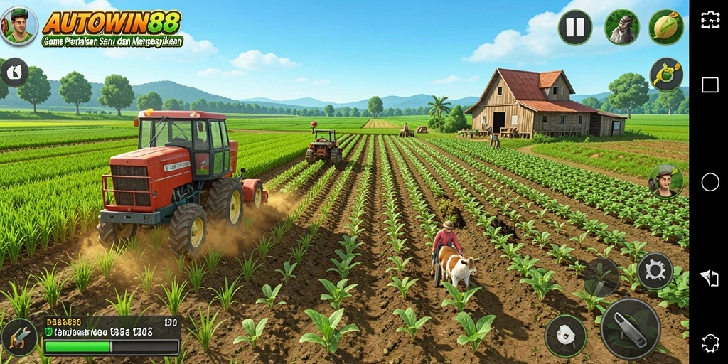 Gameplay seru AUTOWIN88 dalam dunia pertanian.