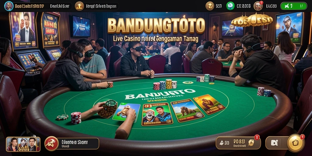 Tampilan gameplay <strong>BANDUNGTOTO</strong> dengan dealer langsung yang ramah dan interaktif.