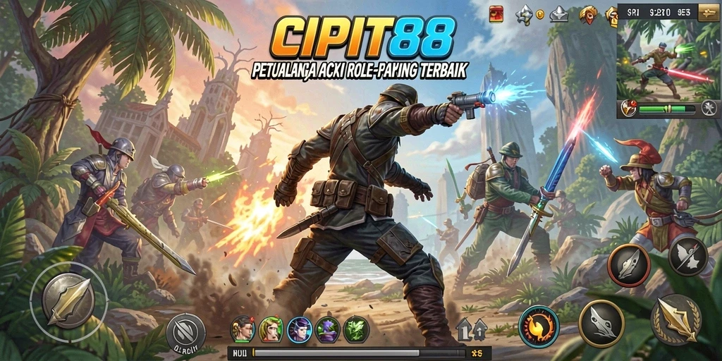 Tangkapan layar menampilkan pertempuran seru dalam game ARPG.