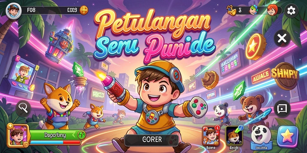 Screenshot gameplay F08 yang menunjukkan aksi seru dalam Arcade.