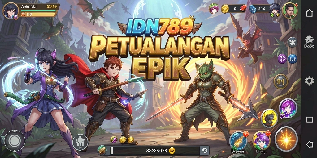 Tampilan menarik dari gameplay IDN789 dengan aksi anime yang seru.
