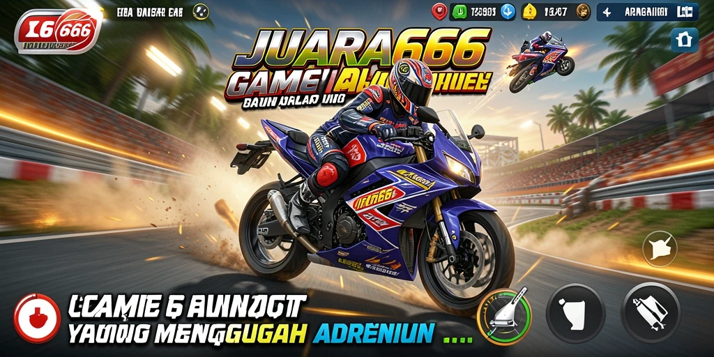 Tampilan menarik dari balapan motor yang mendebarkan di JUARA666.