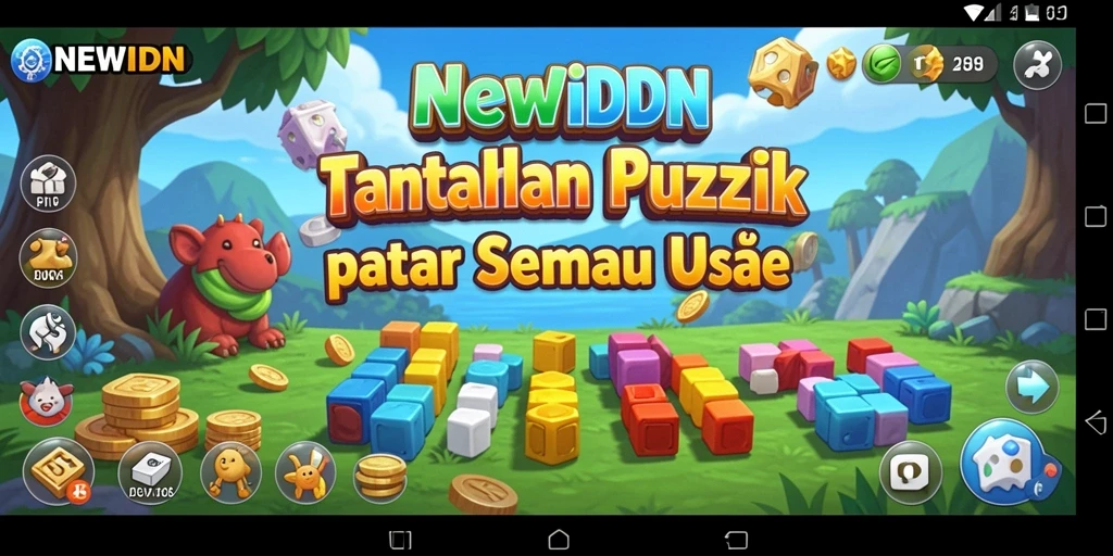 Screenshot gameplay NEWIDN menampilkan tantangan puzzle yang menarik.