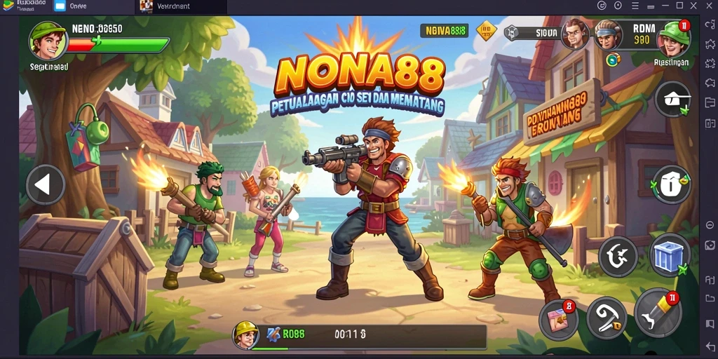 Tampilan gameplay NONA88 yang penuh aksi dan tantangan seru.