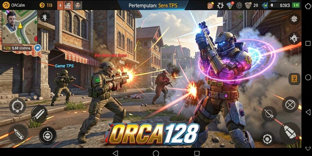 Gameplay seru dalam pertempuran TPS yang intens.