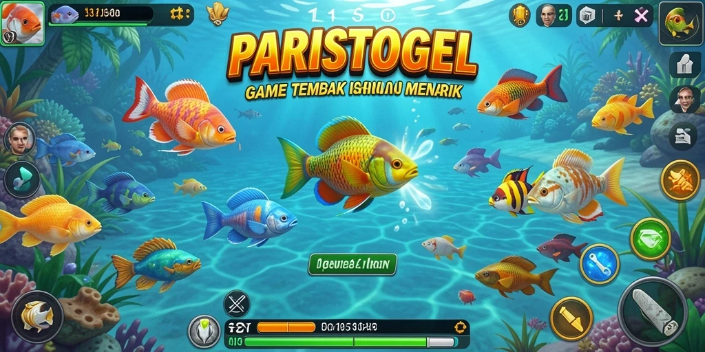 Screenshot gameplay Tembak Ikan yang seru dan penuh warna.
