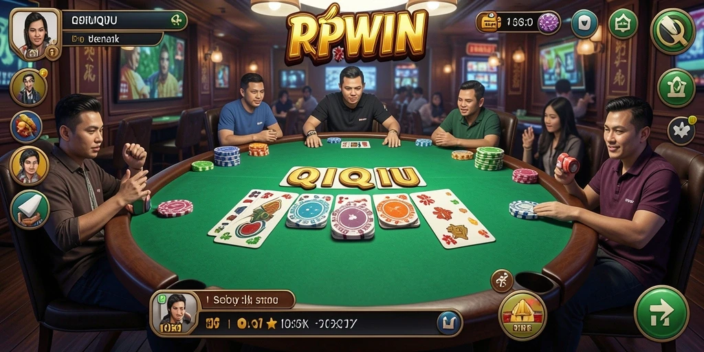 Gameplay seru RPWIN dengan kartu QiuQiu yang mengasyikkan.