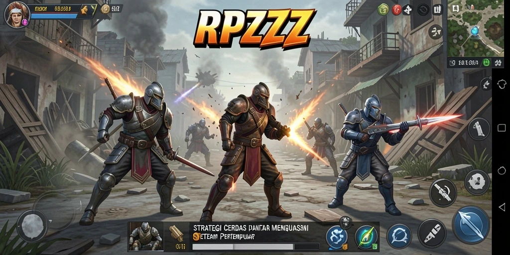 Screenshot gameplay RPZZZ menampilkan taktik dan strategi yang menegangkan.