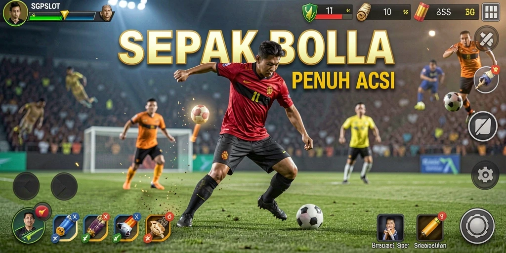Tampilan gameplay <strong>SGPSLOT</strong> yang menakjubkan dan penuh aksi olahraga sepak bola.