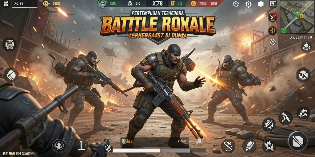 Screenshot eksklusif X78 menampilkan aksi pertempuran intens.
